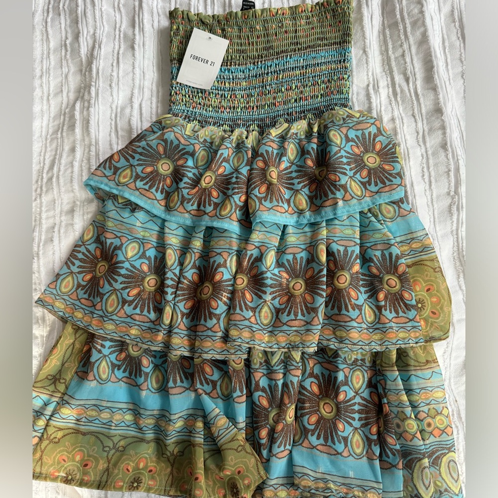 Strapless summer dress